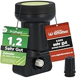 [ Test 2X SEHR GUT *] ZEHNDER Single LNB, LTE Abschirmung, Sun Protect UV Schutz, 1Fach HD 4K LNB für 1 Teilnehmer für Direktanschluss (Fernseher, Sat Receiver) LNC für Satellitenschüssel Antenne