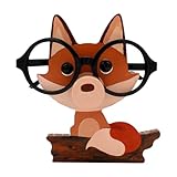 KASESSS Fuchs-Motiv Brillenhalter, Brillenständer, Brillenablage Aus Holz, Sonnenbrillen Halter, Brillenhalter Kinder, Tierischer Brillenregal, Handgefertigter 3D-Holz Brillenhalter Dekorativer
