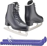 Jackson Ultima Black Figure Schlittschuhe für Jungen / Größe: Junior 2 Bundle mit Skate Guards