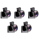 Uikdjgu 5Stück Fischaugen Telefon Objektiv, 0.45X Telefon mit HD Kamera Objektiv Makro Clip Objektiv Weitwinkel Objektiv für Handy Kamera