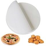 200 Stück Backpapier Rund, Ø30cm Runde Antihaft-Backpapier, Airfryer Backpapier, Rundes BBQ Papier Hitzebeständig Dauerbackfolie Rund für Pfannen Backen BBQ Pizza Kuchen Luftfritteuse (Weiss)