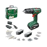 Bosch Akku Schlagbohrschrauber EasyImpact 18V-40 (1x Akku 2,0 Ah, 18 Volt System, mit 173-tlg. Befestigungsset, im Koffer) – Amazon Edition
