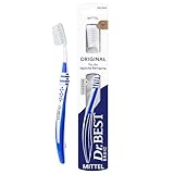 Dr.BEST Original Zahnbürste, Mittel (1 Stück), für die tägliche Reinigung mit bewährtem Dr.BEST Flachschnitt. Flexzone und abgerundete Borsten für eine gründliche und schonende Pflege.