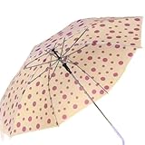 onestopbuys® Regenschirm mit Vogelkäfig-Motiv, durchsichtig, Gehlänge, für Damen und Herren, Brolly mit Bordüre, violett, Walking Length