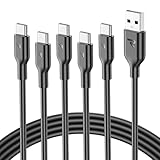 RAMPOW USB C Kabel, [5Pack 1M] USB auf USB C Kabel QC3.0, iPhone 16 ladekabel, ladekabel USB C, Schnellladekabel USB C iPhone 15 ladekabel für iPhone 16/15/15 Pro, Samsung S23/S22, iPad, Xiaomi