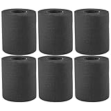 6pcs schwarzes Toilettenpapier 4 laute weiche Taschentuchbrötchen für Badezimmer Küchenbüro Haushaltsparty -Dekoration und Gäste Waschraum Essentials