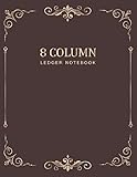 Ledger Notebook: Vintage Frame | 8 Column Accounting Ledger Book | Bookkeeping Notebook | Columnar Notebook | Budgeting and Money Management (8 Column Business Journal, Band 1)