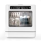 Mini Geschirrspüler, Spülmaschine mit 5 Programme und 6L Wassertank, Tischgeschirrspüler mit mit 2 Wasserversorgungsmodi, Perfekt für Wohnungen, Schlafsäle und Wohnmobile [Energieklasse F]