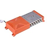 Verteilungsverstärker für Terrestrisches Fernseher 12-Wege-Splitterverstärker, 20 DB Verstärkung, Niedriges Rauschen, 4G-Filter, Wandmontage für Terrestrische TV-Radiosignale mit