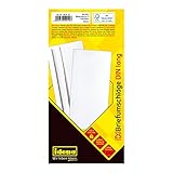 Idena 10219 - Briefumschläge ohne Fenster DIN lang, 25 Stück selbstklebend, Umschläge aus 75 g/m² FSC-Mix Papier in Weiß