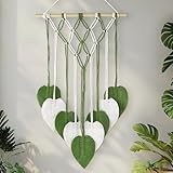 Makramee Wandteppich Böhmische Quaste dekorative Wandhänge, häusliche Atmosphäre hängend Wanddeko Wandteppich Deko, passend für Schlafzimmer, Wohnzimmer, Kinderzimmer, Hochzeit Wanddekoration