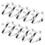 FLORAQYNT 10 Stück Tischtuchklammern Edelstahl Silber Tischdecken Clips für Tischplatten 1-3 cm Stärke Tischdecke Befestigung