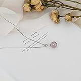 LXGGUC 925 Sterling Silber Anhänger Halskette mit 9-10 mm Süßwasserperlen Schmuck Frauen