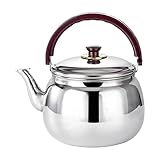 Wasserkocher mit Allzweck Induktionsherd Gasherd Edelstahl Elektrischer Warmwasserkocher für Tee, Kaffee, Suppe