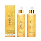 Sonnenschutz Creme, 120ml Sonnenschutz-Glow-Öl, Breitspektrum-SPF 50, Sonnenschutz, leichte schimmernde Gel-Textur, zieht schnell ein, klebt nicht, leuchtende Ergebnisse (2)