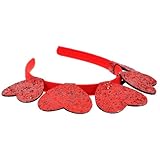 Gatuida Herzförmiges Haarband Valentinstag Stirnband Rot Weiches Party Haaraccessoire für Mädchen und Besondere Anlässe