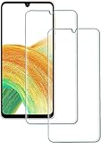 [2 Stück] Schutzglas kompatibel mit Samsung Galaxy A33 5G Panzer Schutz Glas Verbundglas Schutzfolie Echt Hart Tempered Glass 9H Kristallklar Anti-Kratzen