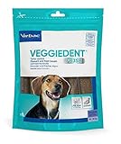 Virbac VeggieDent Kaustreifen für mittelgroße Hunde (10 bis 30 kg) - 15 Streifen