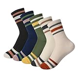 Utensilsto 5 Paar Socken Kinder Sportsocken Jungen Mädchen Tennissocken Baumwolle Kindersocken Atmungsaktiv Laufsocken Bunte Sport Socken für Jungen Mädchen Kinder