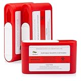 3er Pack Klein Tragbarer Behälter für die Entsorgung von Insulinnadeln | Reisefreundlicher Abwurfbehälter für Diabetiker und medizinische Nadeln (3)