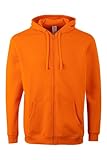 Mukua Unisex Sf270u Kapuzenpullover mit Reißverschluss, Orange, M