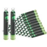 PATIKIL 60 Stk Füllfederhalter Tintenpatronen 3.4mm Bohrungsdurchmesser Standard Internationale Tintenpatronen Für Geschäftliches Schreiben Hellgrün