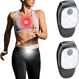 BLUESEABUY 2 Stück LED Clip Lampe Laufen Licht Weiss Stirnlampe Led 3 Modi dimmbar Wiederaufladbar Durch USB für Camping Zubehör Beim Angeln Laufen Das Skifahren
