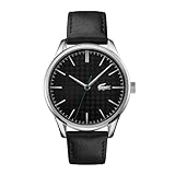 Lacoste Analog Quarzuhr für Herren Kollektion Vienna mit Schwarzes Lederarmband - 2011047