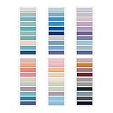 Sirxlevcy 1200 Stück Seitenaufkleber, Morandi Haftnotizen Registerkarten, Farbig Schreibbare und Wiederpositionierbare Buchmarkierungen, Registerkartenstreifen Indexmarkierungen Hohe Qualität