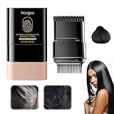 Instant Hair Color Stick mit Integriertem Kamm, 2-in-1 Instant Haarfärbestift für Graues Haar, Sofortiger Haarfarbenstift, Wasserfester und Schweißfester Haarfärbestift (Natural Black)