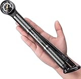 CXWXC Fahrradpumpe 120 PSI Mini Fahrradpumpe mit Manometer,Rahmenpumpen für Presta und Schrader Ventile (Schwarz)