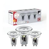 EGLO 3er Set LED Lampen mit GU10 Fassung, 3 LED-Reflektor Spots, Reflektorlampen je 3 Watt, Leuchtmittel warmweiß, 3000 K, 250 Lumen, Glühbirne Ø 5 cm