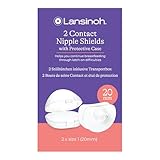 Lansinoh Stillhütchen 20 mm (Größe 1), 2 Stück inkl. Aufbewahrungsbox - angenehmes Tragegefühl - trotz Anlegeschwierigkeiten weiter stillen