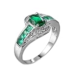 ZJHQQB Plattierte 18k Goldringe Frauen, Ehering Frauen Vier Krallen ovale Form Kubikzirkonia Verlobungsring Ring