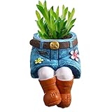 Generisch Einzigartige Blumentöpfe - Jeansrock Für Zimmerpflanzen | Dekorative Tischdekoration, Für Zimmerpflanzen, Perfekt Als Kräutertopf, Basteln, Gartenpflanzgefäß Für Balkon, Garten, Wohnzimmer