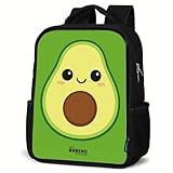 NoBoringSuitcases© Rucksack Kinder 8L Wanderrucksack leichter Kinderrucksack Tagesrucksack Kindergarten Backpack Büchertasche Kawai - Avocado - Grün