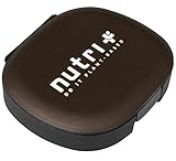 Nutri + Kapseldose Kapselbox 11x10x3 cm - Pillendose Pillenbox zur Aufbewahrung 5 Tage/Fächer - Tablettendose Tablettenbox - Supplement Box ohne BPA