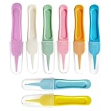 Lonwiner 8 Stück Baby Nasenpinzette, Nasenreiniger Kopfgneis Entfernen Plastik Pinzette Baby Popel Entferner Ohrenreiniger, 8 Farben