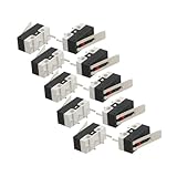 MUCKLILY 10 Stk SPDT-Mikro mikroschalter schalenset Elektronikschalter Metallschalter Schaltersatz Kühlschranktürschalter Langhebelschalter aus Winde Platte Dimmschalter Stecker industriell