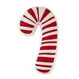 Weiches Kissen-Ornament mit roten Zuckerstangen für festliches Wohnzimmer Schlafzimmer (Red, 42cm)