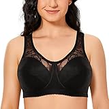 Ayigedu Damen Vollfigur Minimizer BHs Bügellos Übergröße Komfort nicht wattiert BH, Schwarz , 125C