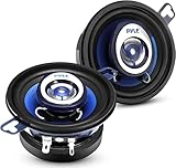 Pyle 120W Auto Lautsprecher 8,8cm (3,5') – 2-Wege Lautsprecher Koaxial System, 4 Ohm Impedanz, 1' Neodym Hochtöner, 4cm (1,61') Einbautiefe, KSV Spule, Poly Injection Membran – Einbaulautsprecher Auto