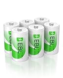 EBL Baby C Akku 5000 mAh - Typ NI-MH wiederaufladbar C Batterien mit Aufbewahrungsbox, Typ C Akku 6 Stücke