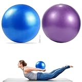 Pilates Ball, 25 cm Non-Slip Fitness Ball, 2 Stücke Gym Ball, Berstschutz Gymnastikball, Sitzball, Balanceball, Yogaball für Zuhause, Fitnessstudio und Büro, for Abdominal and Shoulder Training