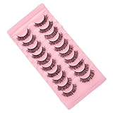 Vaguelly 10Paare Volumen Wimpern Flauschige und Natürliche Falsche Wimpern für Damen Make Up und Besondere Anlässe Wiederverwendbar und Einfach Anzuwenden
