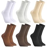 Halinuia 6 Paar Tennissocken Socken Herren Damen Baumwolle Sportsocken Socken Crew Socks damen Bequem und Atmungsaktiv Laufsocken Unisex Arbeitssocken EU 38-42