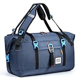 Ponhog Sporttasche Damen Herren mit Rucksack-Funktion, Großes Öffnungsdesign Duffel Reisetasche, 40L Leichte Trainingstasche für Urlaub und Fitness, Blau