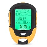Leapiture FR500 Outdoor Multifunktionaler Auto-Höhenmesser, Barometer, Thermometer, Hygrometer, Kompass, Digitaler Höhenmesser Mit Mehreren Funktionen, Tragbarer Wander-Höhenmesser