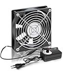 RUIZHI 120mm Gehäuselüfter 12V PC Lüfter - Computer Lüfter Einstellbare Windgeschwindigkeit, AC 220V - 240V Lüfter, 2750 RPM, Lüfter für PC Laptop, TV, Radio, Router, Einreihig Fan