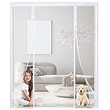 Insektenschutzrollo füR Dachfenster 130x215cm Weiß Insektenschutz Balkontür Moskitonetz Magnetischer Fliegengitter Magnet Fenster